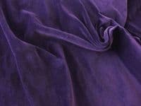 Luxury 100% Cotton Velvet Velour Fabric Material - PURPLE